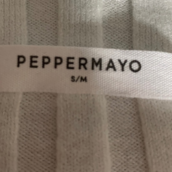 Peppermayo soft cream ribbed sweater sz S/M comfy cozy stretchy and soft - Picture 10 of 11